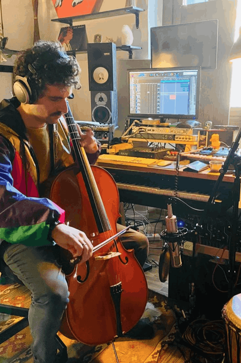 Sessione di registrazione a Studio Tega